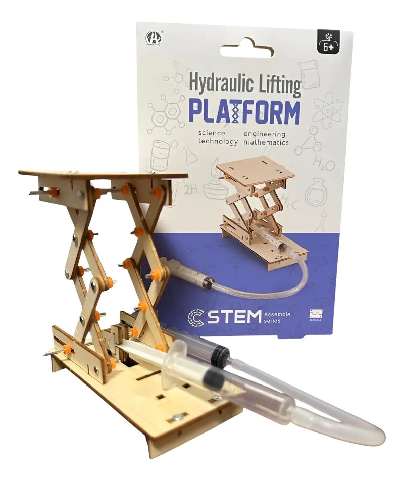 PLATAFORMA HIDRAULICA ARMABLE DE MADERA PARA JUEGO EDUCAT - 1