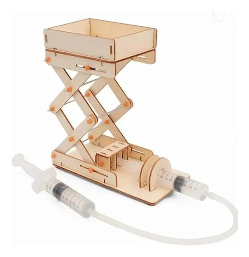 PLATAFORMA HIDRAULICA ARMABLE DE MADERA PARA JUEGO EDUCAT - 2