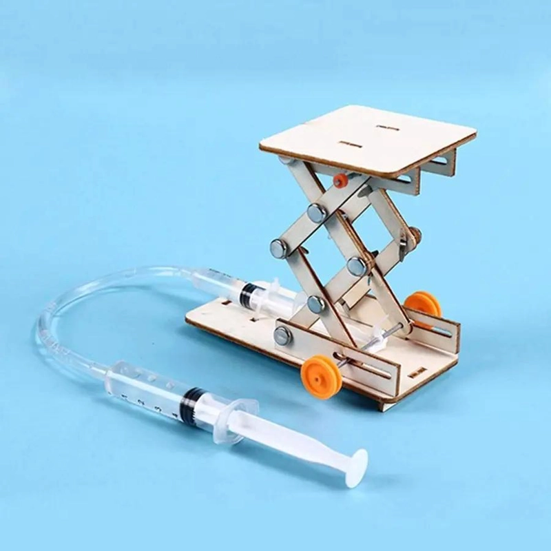 PLATAFORMA HIDRAULICA ARMABLE DE MADERA PARA JUEGO EDUCAT - 4