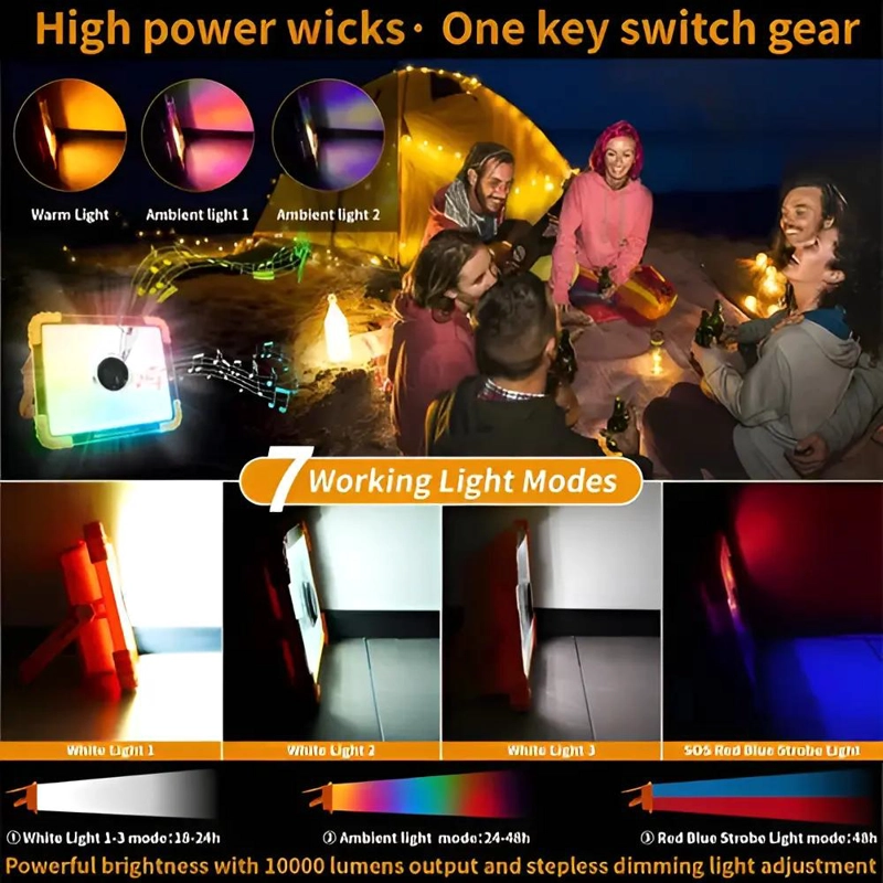 LAMPARA DE EMERGENCIA SOLAR RECARGABLE LED PARA CAMPING - 4