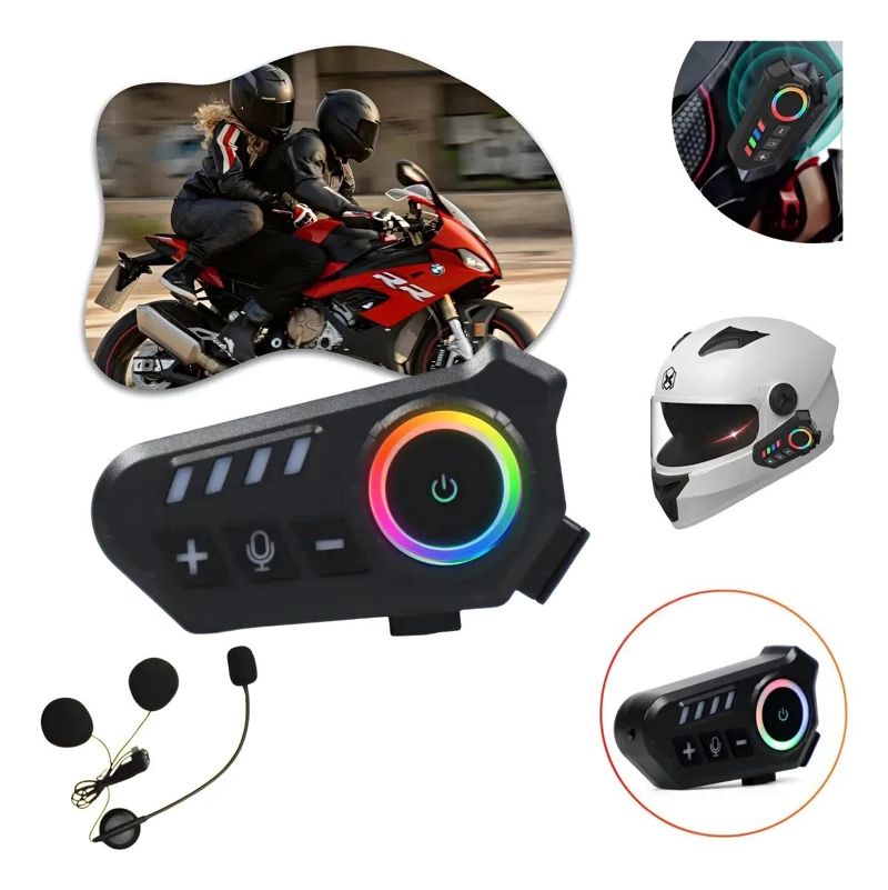 INTERCOMUNICADOR AURICULAR PARA CASCO DE MOTO - 1