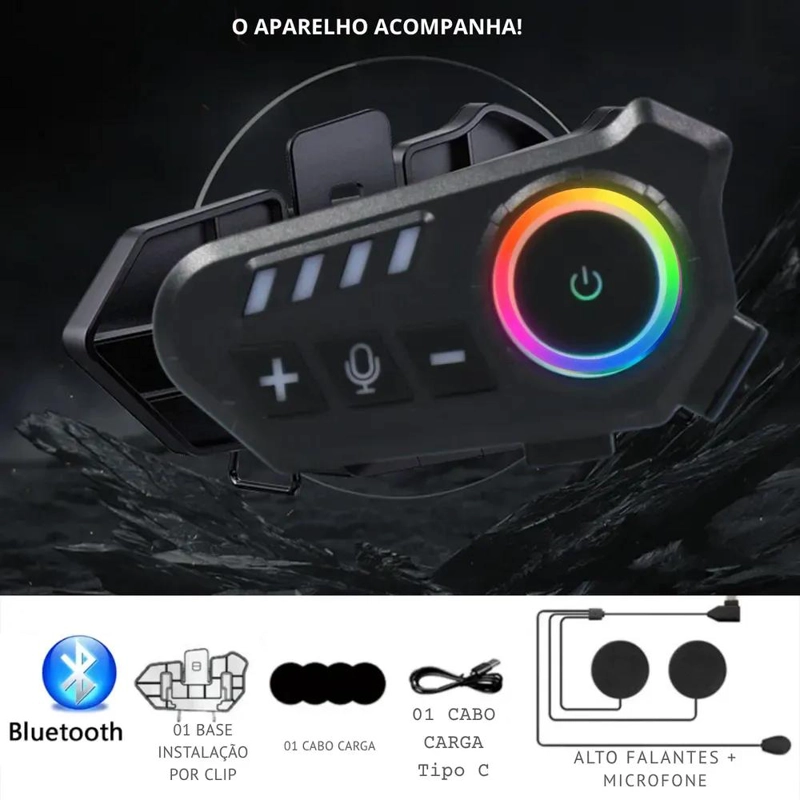 INTERCOMUNICADOR AURICULAR PARA CASCO DE MOTO - 4