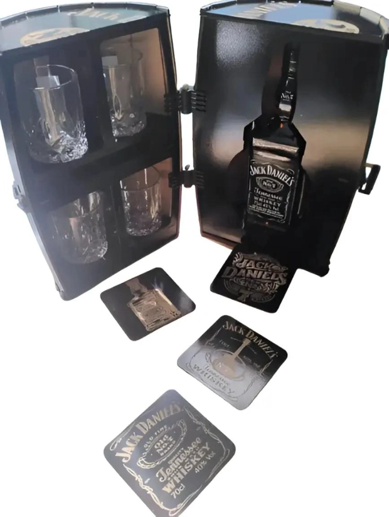 BARRIL PORTA BOTELLAS Y VASOS PARA BEBIDAS - 1