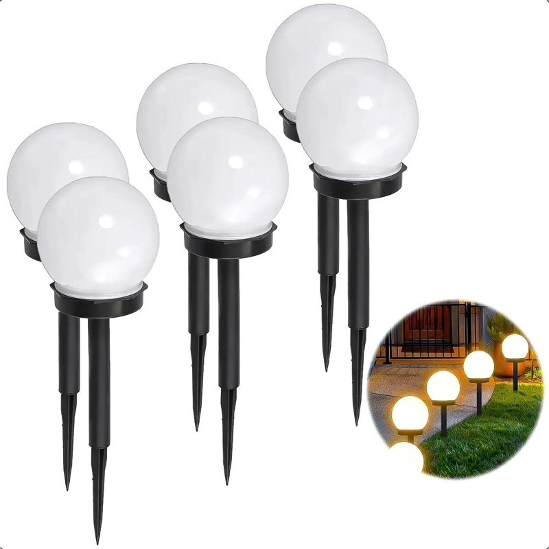 PACK 6 FOCOS SOLARES CON ESTACA PARA JARDIN - 2