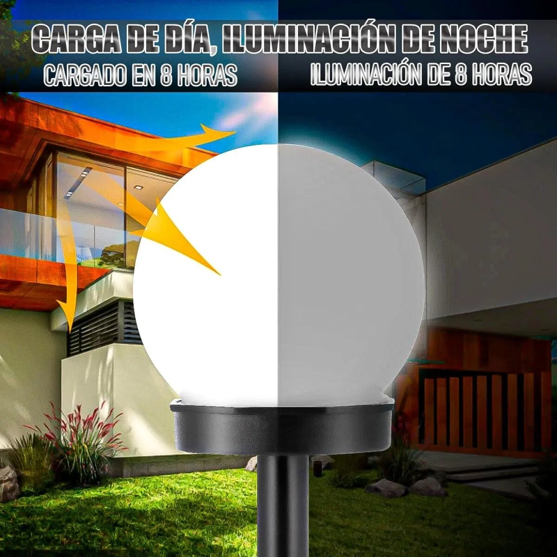 PACK 6 FOCOS SOLARES CON ESTACA PARA JARDIN - 4