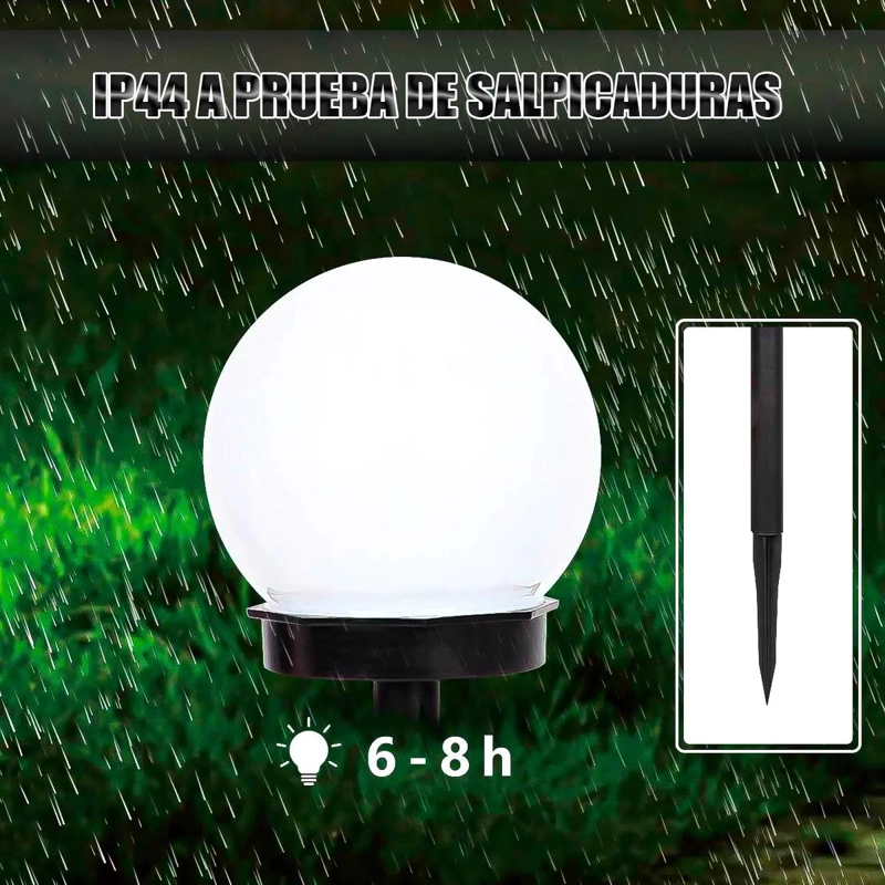 PACK 6 FOCOS SOLARES CON ESTACA PARA JARDIN - 5