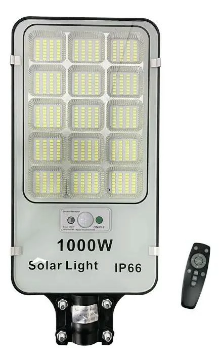 FOCO SOLAR 1000W CON 420 LEDS Y PLACAS SOLARES - 2