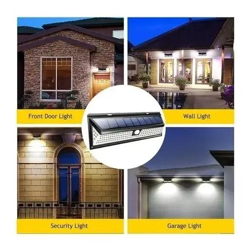 FOCO SOLAR EXTERIOR 120 LED CON SENSOR DE LUZ - 2