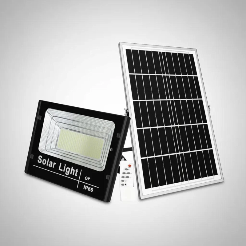 FOCO SOLAR 500W NEGRO CON PANEL Y CONTROL REMOTO LED - 3