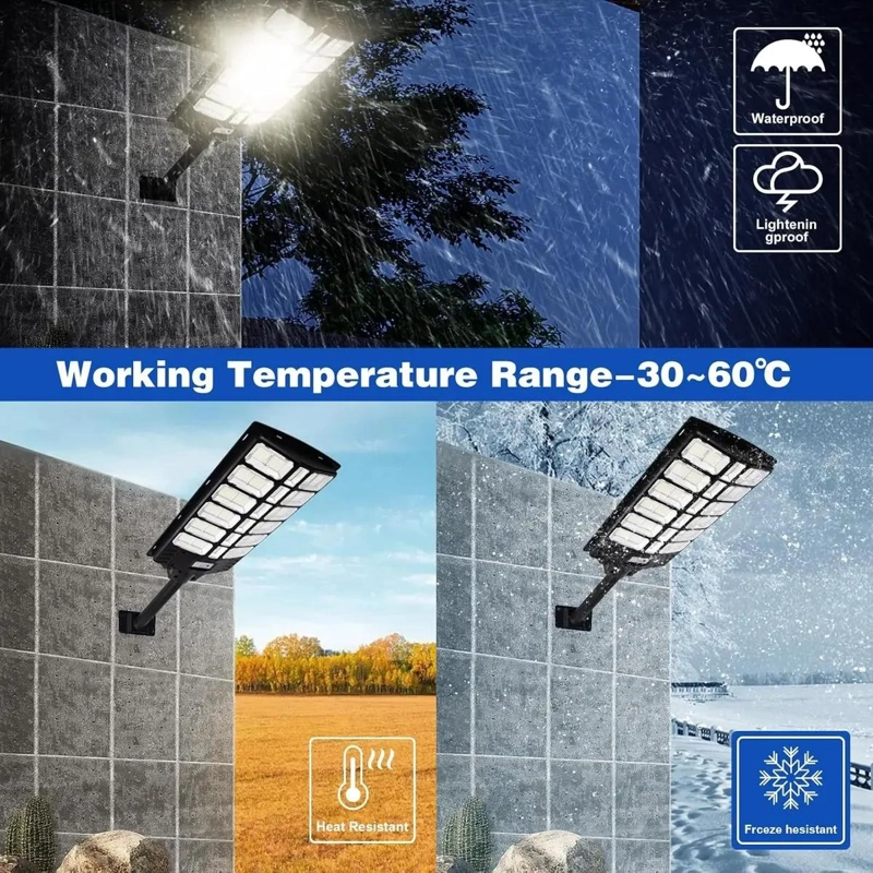 FOCO SOLAR LED ESTILO LUMINARIA DE POSTE 1800W 7500K - 4