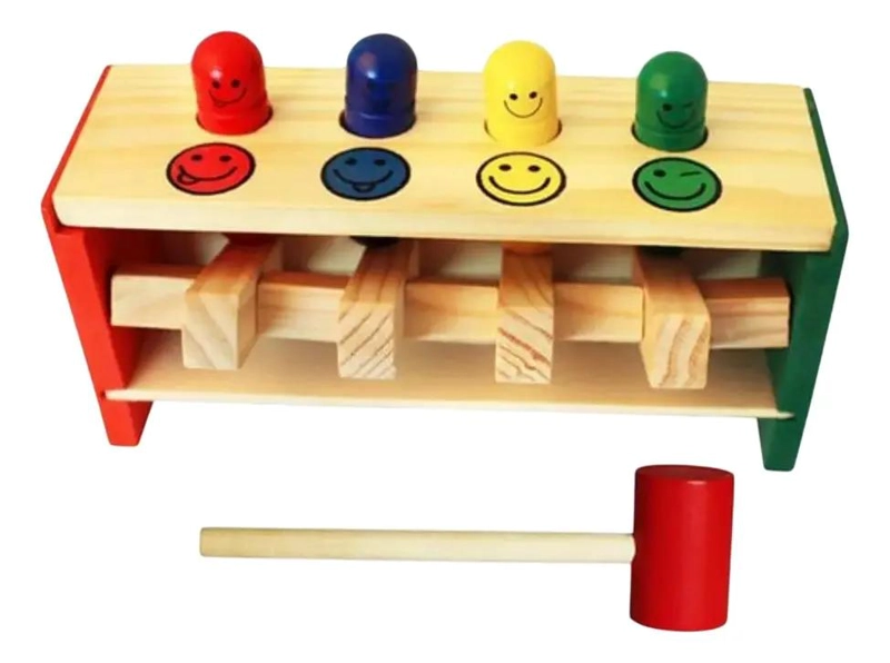 MARTILLO DE MADERA PARA NIÑOS JUEGO PEGA TOPO - 2