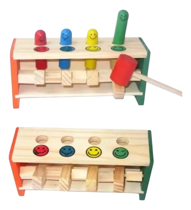 MARTILLO DE MADERA PARA NIÑOS JUEGO PEGA TOPO - 3