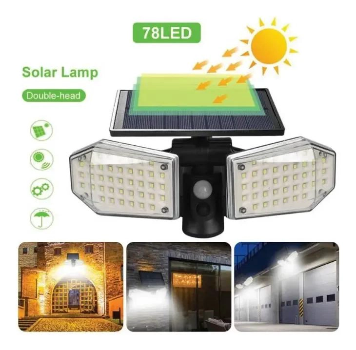 FOCO LED SOLAR RECARGABLE CON SENSOR DE MOVIMIENTO - 5