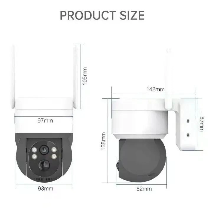 CAMARA SOLAR IP 1080P INALAMBRICA 360° PARA EXTERIORES - 3