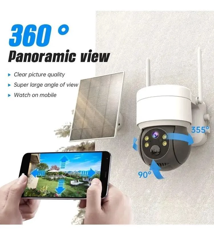 CAMARA SOLAR IP 1080P INALAMBRICA 360° PARA EXTERIORES - 4