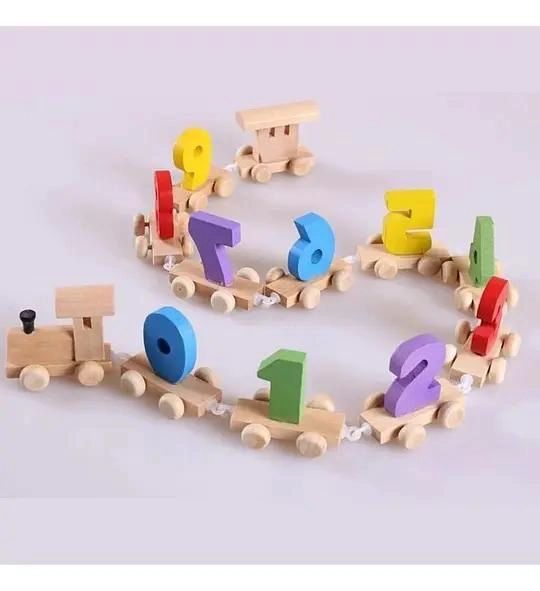 JUEGO DIDACTICO TREN DE NUMEROS DE MADERA PARA NIÑOS - 4