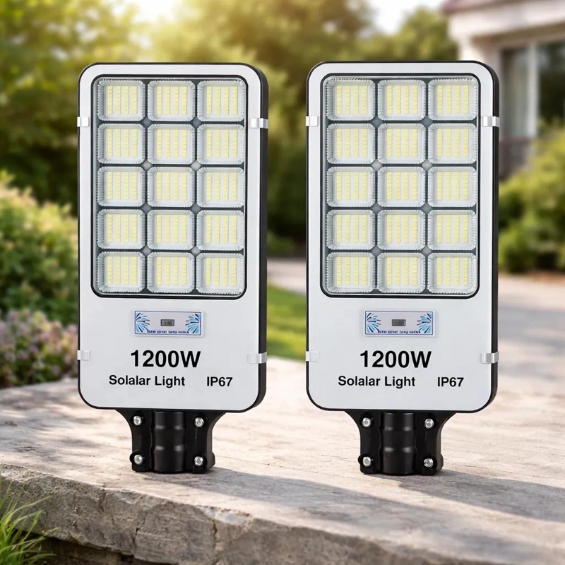 PACK 2 FOCOS LED SOLARES EXTERIOR 1200W CON SOPORTE - 2