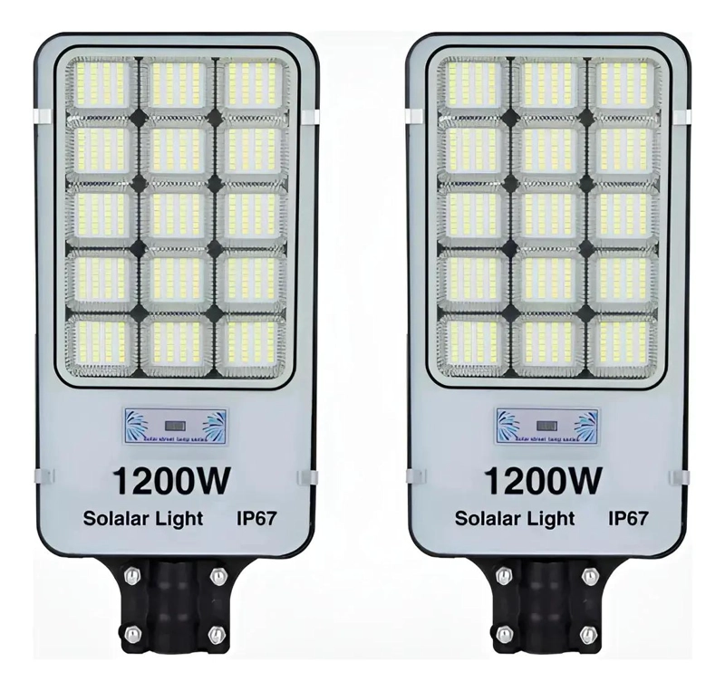 PACK 2 FOCOS LED SOLARES EXTERIOR 1200W CON SOPORTE - 3