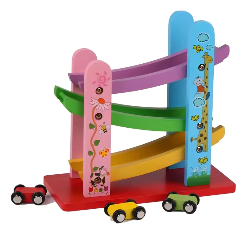 CARRETERA DE MADERA PARA CARROS DE JUGUETE INFANTIL - 2