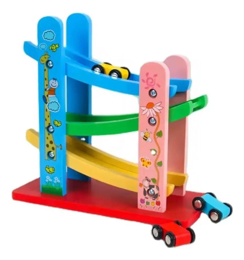 CARRETERA DE MADERA PARA CARROS DE JUGUETE INFANTIL - 3