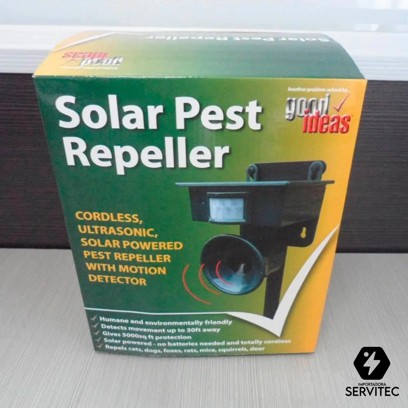 AHUYENTADOR ULTRASONICO SOLAR PARA AVES 500 M2 - 5