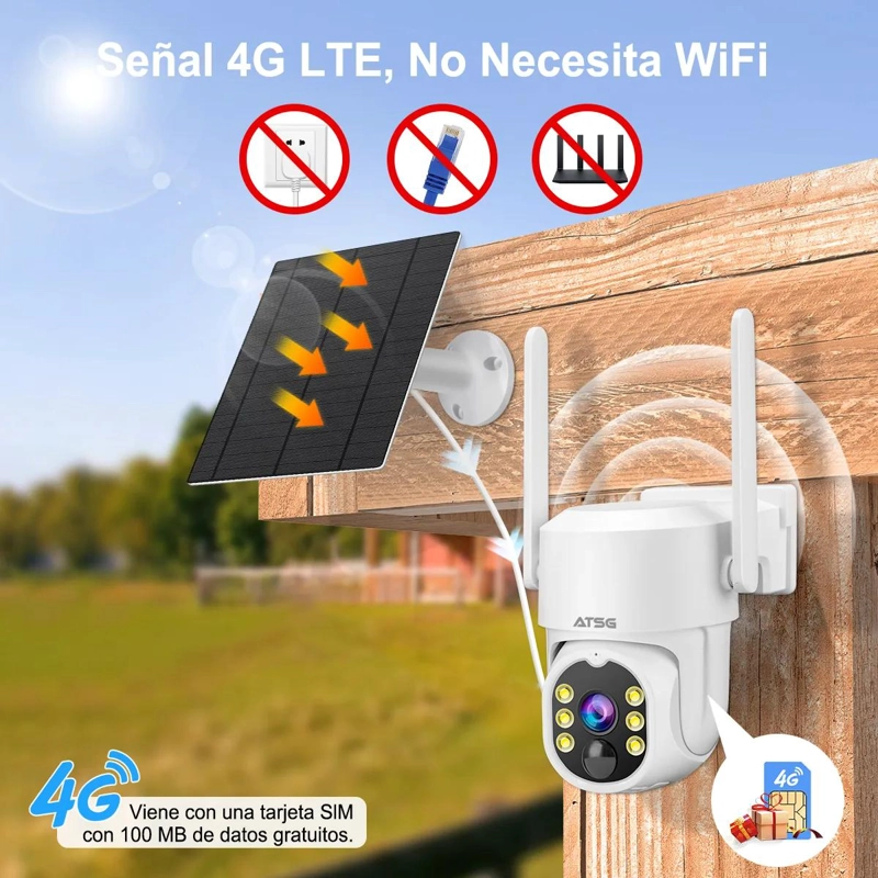 TARJETA SIM 4G PARA CAMARA DE SEGURIDAD EXTERIOR 4MP - 3