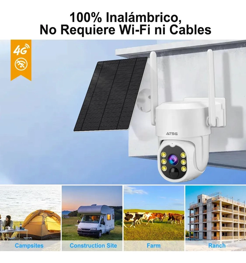 TARJETA SIM 4G PARA CAMARA DE SEGURIDAD EXTERIOR 4MP - 4