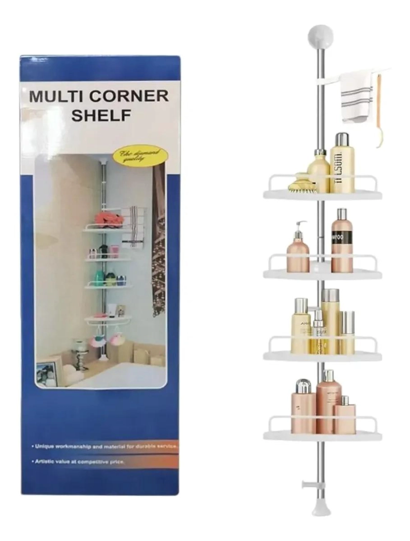ESQUINERO DE DUCHA AJUSTABLE CON REPISAS MULTIUSO - 2