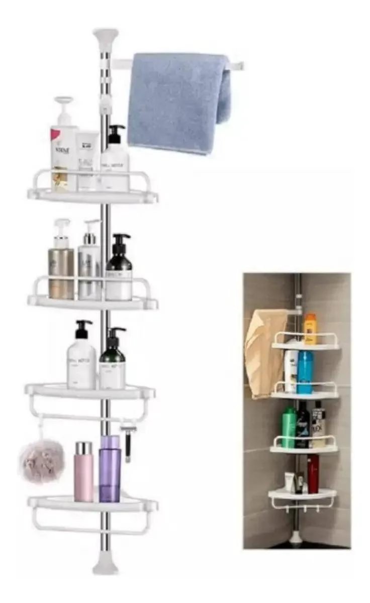 ESQUINERO DE DUCHA AJUSTABLE CON REPISAS MULTIUSO - 3