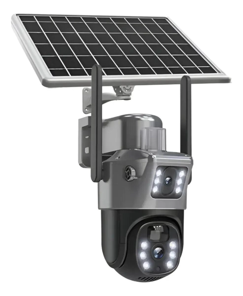 CAMARA DE SEGURIDAD SOLAR WIFI DOBLE LENTE 4MP 360° - 2