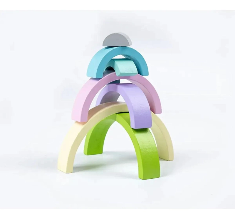 JUGUETE APILABLE DE MADERA EDUCATIVO PARA NIÑOS - 3