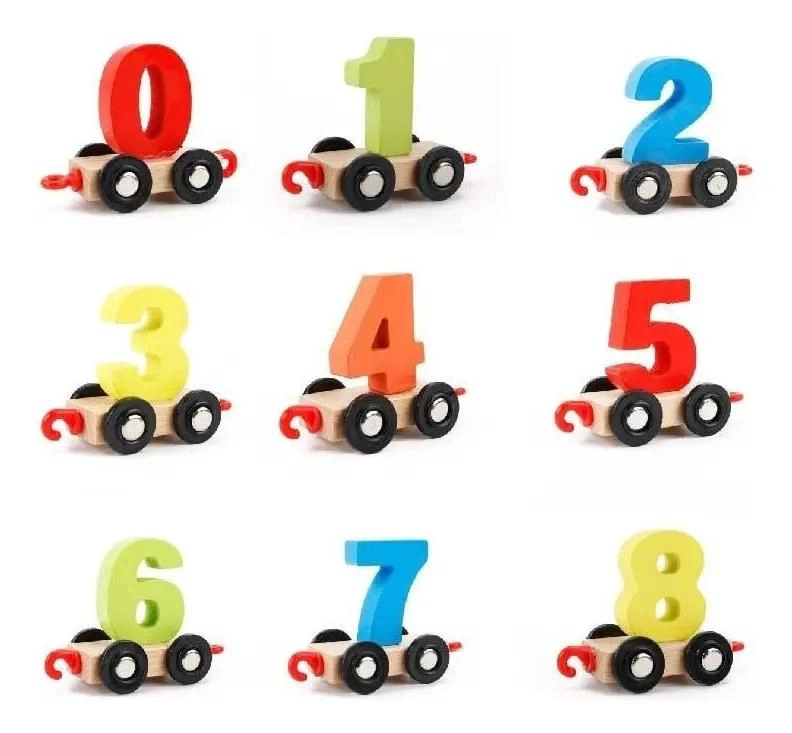 JUEGO DIDACTICO TREN DE NUMEROS DE MADERA PARA NIÑOS - 4