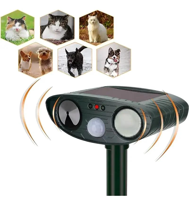 REPELENTE ULTRASONICO SOLAR PARA GATOS Y PERROS CONSENSOR - 1
