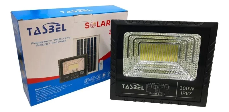 REFLECTOR LED 300W CON SENSOR Y PANEL SOLAR - 1