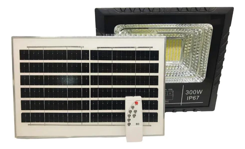 REFLECTOR LED 300W CON SENSOR Y PANEL SOLAR - 3