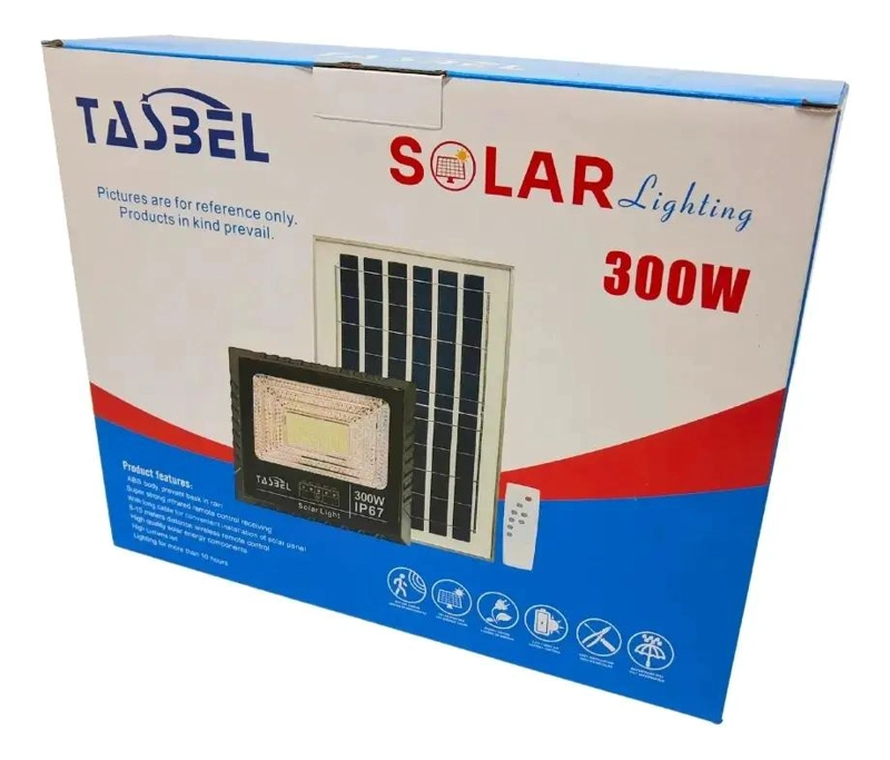 REFLECTOR LED 300W CON SENSOR Y PANEL SOLAR - 4