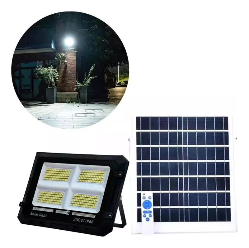 FOCO REFLECTOR SOLAR 200W PARA INTERIOR Y EXTERIOR - 1