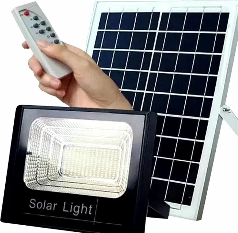 FOCO LED 300W CON PANEL SOLAR Y CONTROL REMOTO - 1