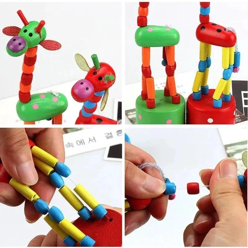 JUEGO DIDACTICO BLOQUES DE MADERA JIRAFA PACK 6 - 4