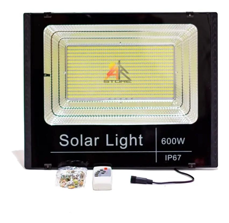 REFLECTOR SOLAR LED 600W CON PANEL Y SENSOR MOVIMIENTO - 2