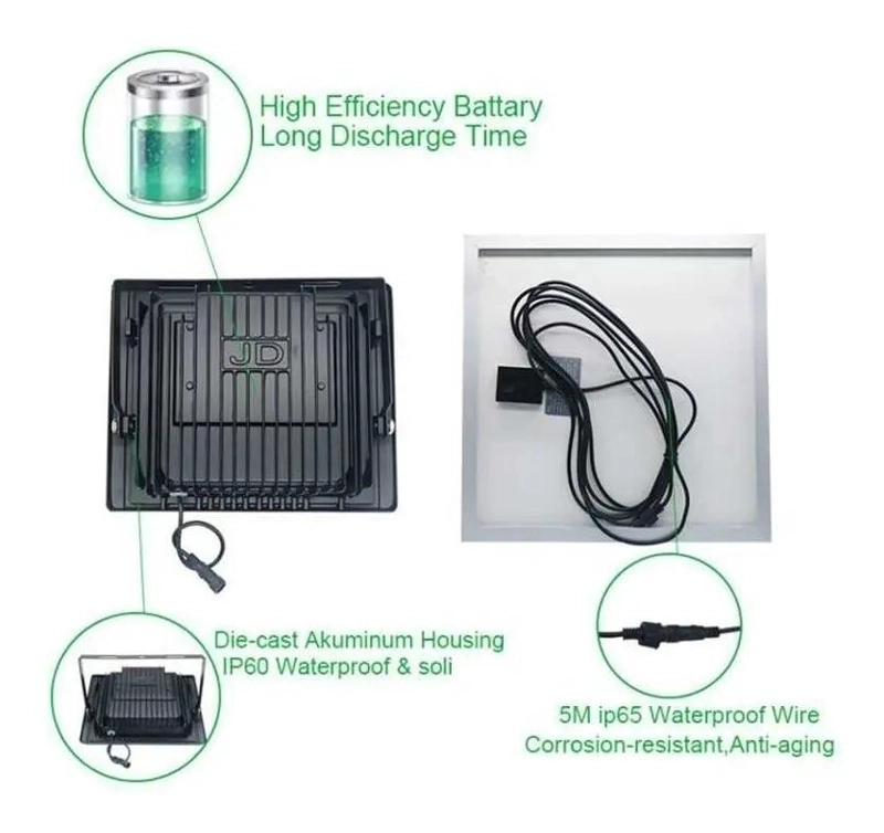 REFLECTOR SOLAR LED 600W CON PANEL Y SENSOR MOVIMIENTO - 3