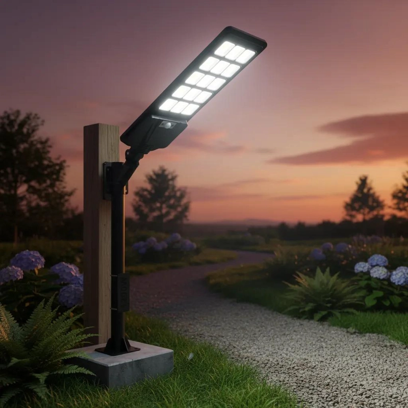 FOCO LED SOLAR 1200W CON SENSOR DE MOVIMIENTO Y SOPORTE - 3
