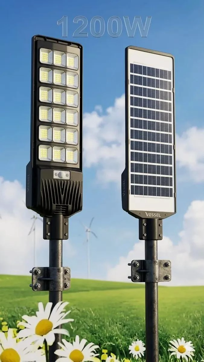 FOCO LED SOLAR 1200W CON SENSOR DE MOVIMIENTO Y SOPORTE - 4