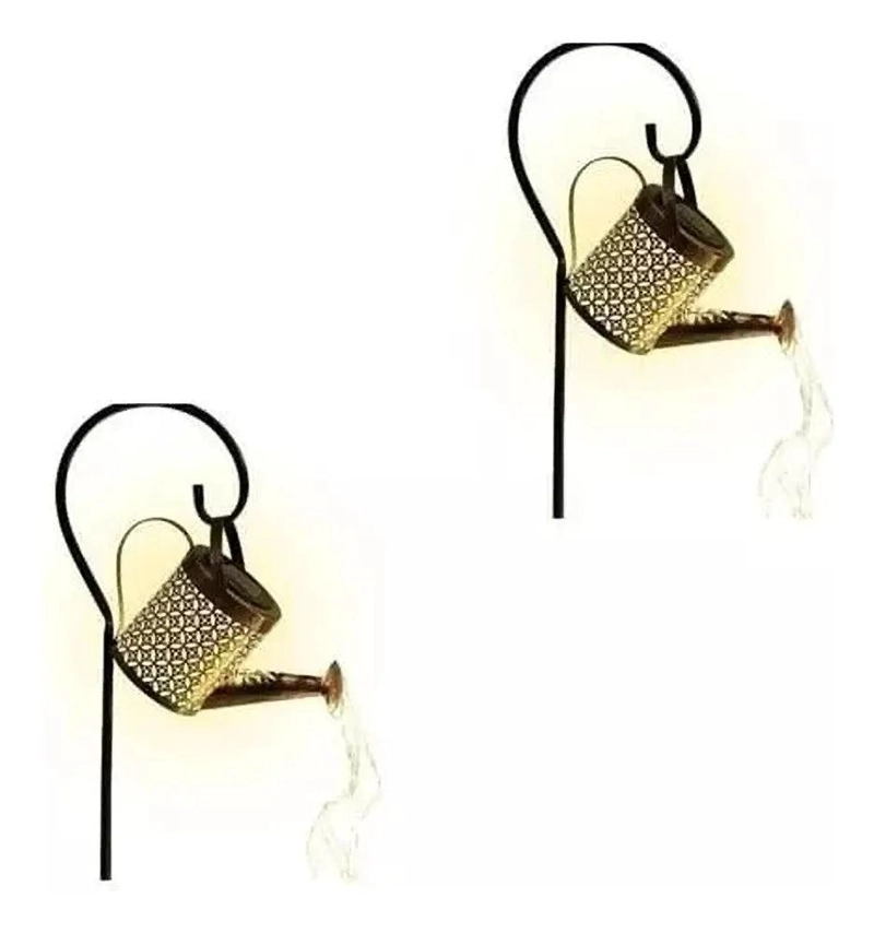 PACK 2 ESTACAS SOLARES LED PARA JARDIN EXTERIOR - 1