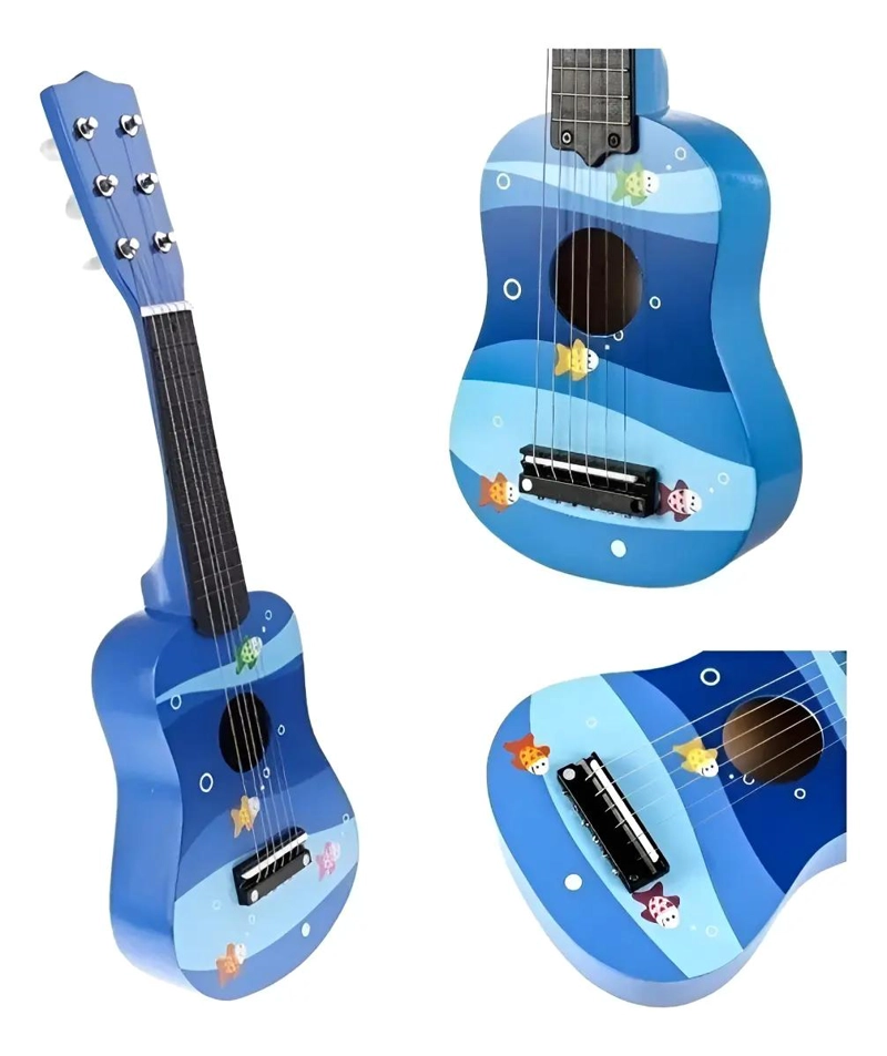 GUITARRA DIDACTICA DE MADERA PARA NIÑOS - 1