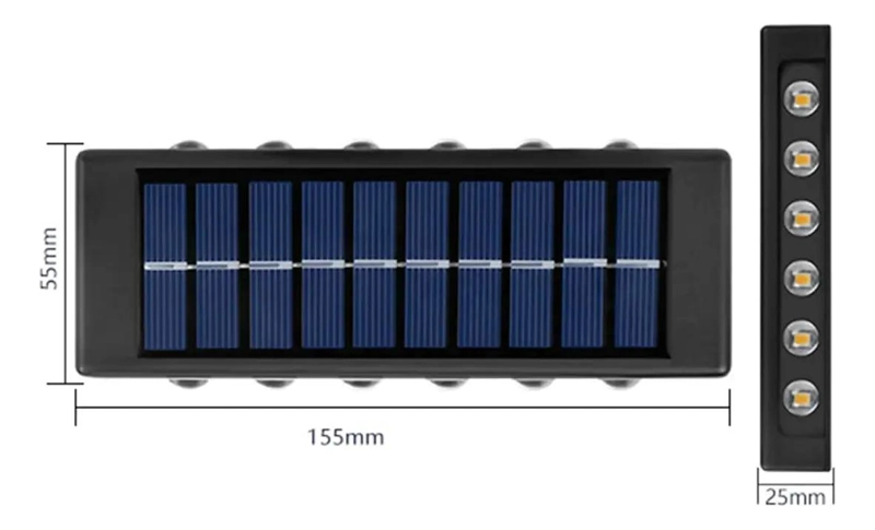 PACK 2 LAMPARAS SOLARES 12 LED PARA EXTERIOR - 2