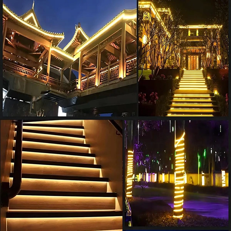 CINTA LED SOLAR 5M 300 LEDS LUZ CALIDA CON CONTROL REMOTO - 4