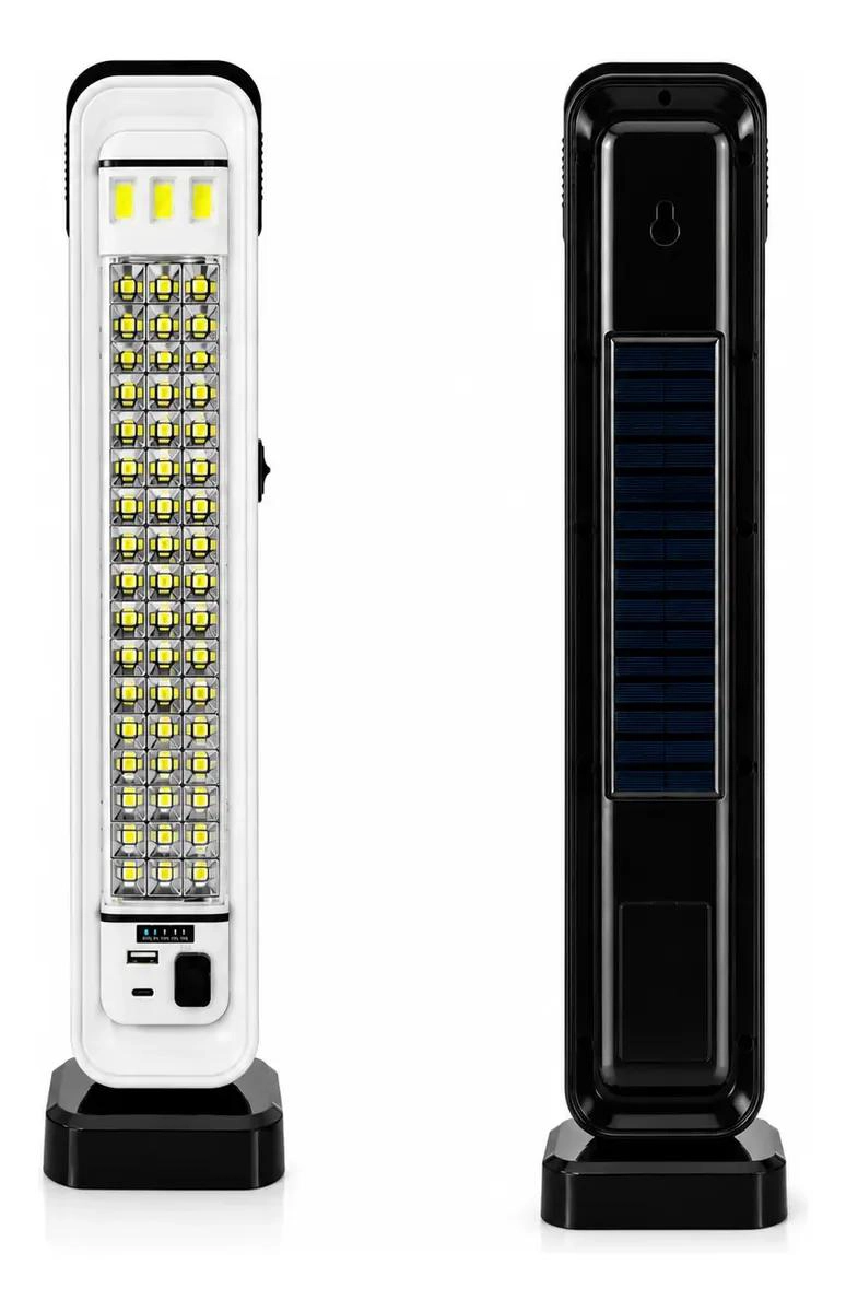 LAMPARA DE EMERGENCIA SOLAR RECARGABLE 51 LED 45W - 1