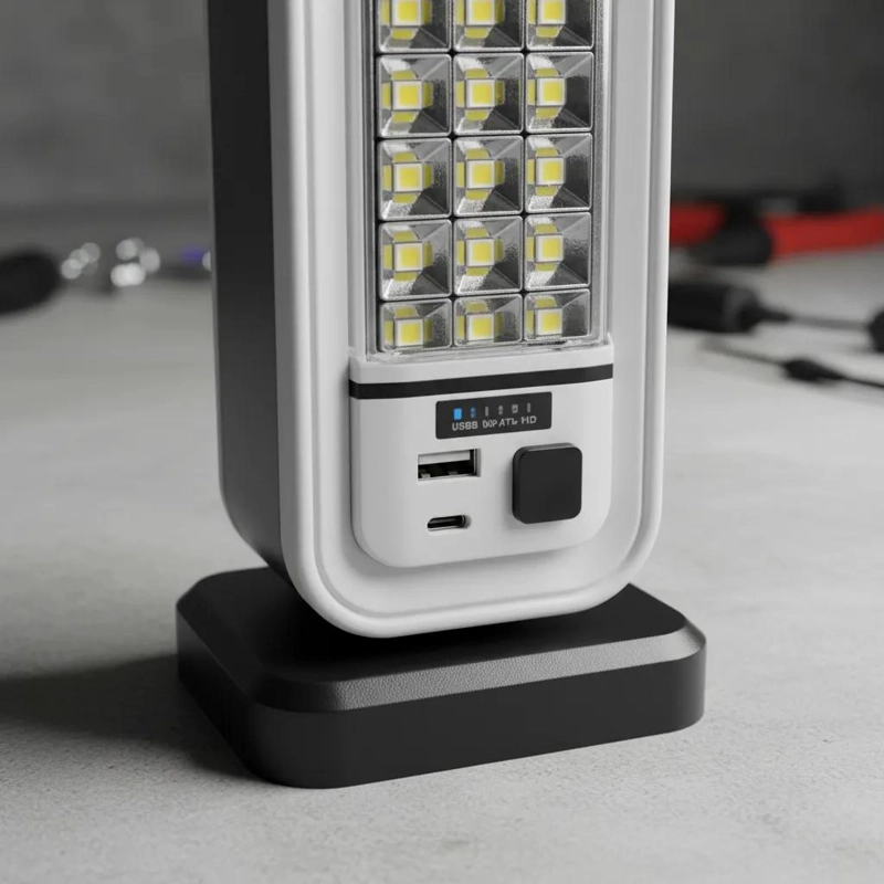 LAMPARA DE EMERGENCIA SOLAR RECARGABLE 51 LED 45W - 5