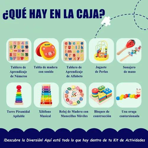 PACK 11 JUGUETES DIDACTICOS DE MADERA MONTESSORI - 2